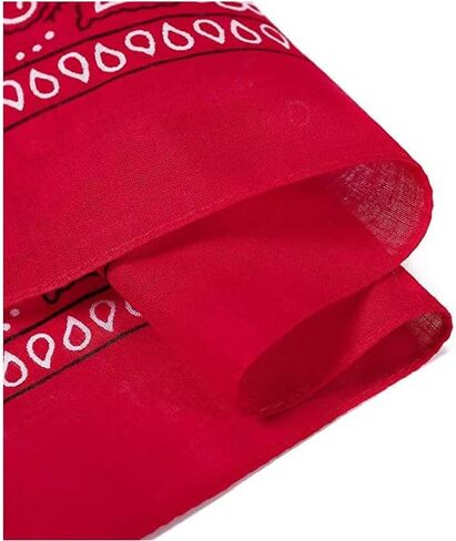 SYHRHL 22"*22" 100% Cotton Bandana Print Paisley Bandanas Cowboy Handkerchiefs for Men and Women 12-Pack Set in Kuwait