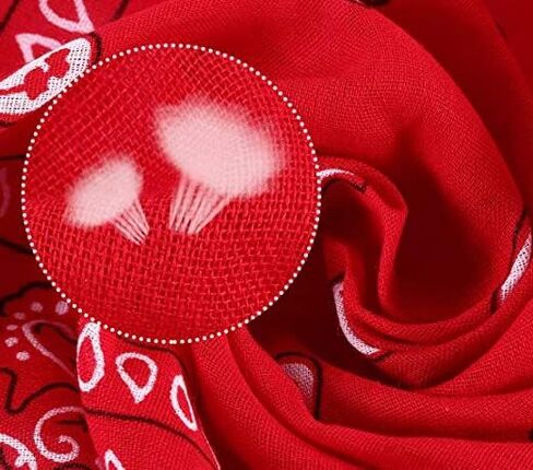 SYHRHL 22"*22" 100% Cotton Bandana Print Paisley Bandanas Cowboy Handkerchiefs for Men and Women 12-Pack Set in Kuwait