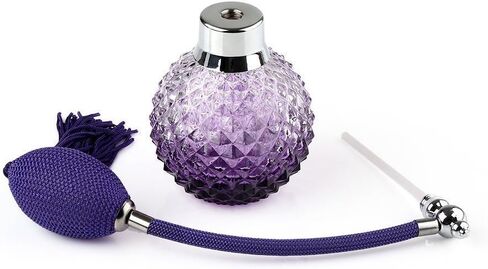 زجاجة عطر كول رنر كريستال آرت فينتاج ستايل قابلة لإعادة الملء، زجاجة رذاذ طويلة 100 مل (أزرق) in Kuwait