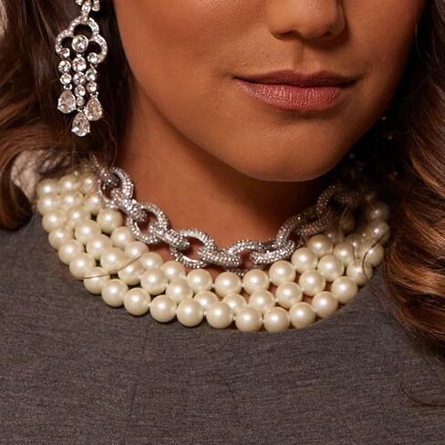 Kenneth Jay Lane Pearl Necklace Designs Worn By Famous First Ladies (Barbara Bush and Jackie Kennedy) in Saudi Arabia