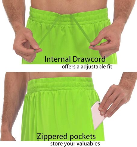 PIQIDIG شورت رجالي كاجوال للتمارين الرياضية وكرة السلة والجري جولف شورت رياضي مع جيوب in Kuwait