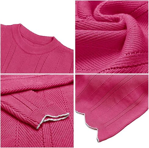 ANCAPELION 2023 Fall Sweater for Women Cozy Crew Neck Pullovers Solid Colors Ribbled Knitted Womens Tops in Saudi Arabia