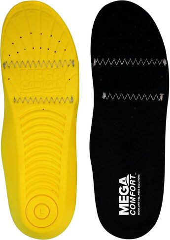 MEGAComfort Inc. unisex adult shoe insoles, Yellow,black, Women s Size 5-7 US in Kuwait