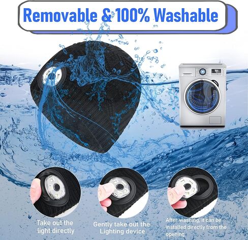 Upgraded LED Beanie Hat with Light Rechargeable Beanie with Light Detachable Headlamp Beanie Hat for Stocking Stuffers Unique Gifts for Men Unique Men Gifts Ideas Black in Kuwait