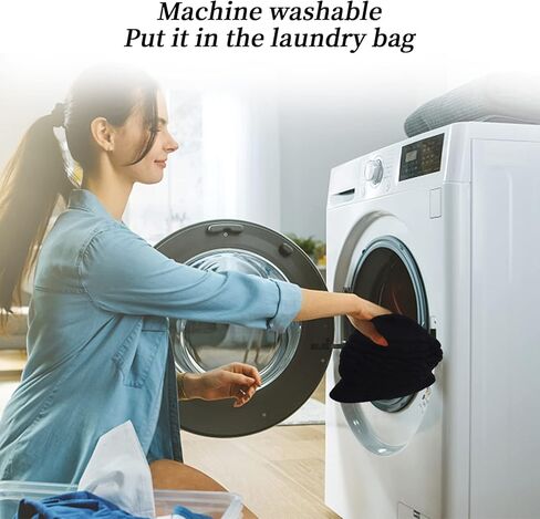 قبعات صغيرة للنساء، إكسسوارات الملابس الشتوية الخارجية، قبعات دافئة محبوكة مع بطانة من الصوف الدافئ، قبعة بيريه أنيقة سميكة وقابلة للتمدد للنساء والسيدات والفتيات (أسود) in Kuwait