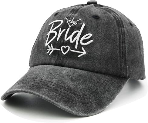 LOKIDVE Women's Bride Hat Embroidered Distressed Tribe Baseball Cap for Wedding Party in Kuwait