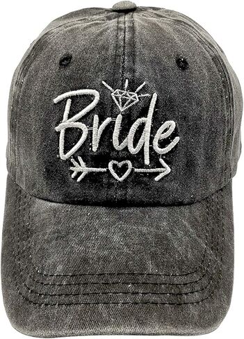 LOKIDVE Women's Bride Hat Embroidered Distressed Tribe Baseball Cap for Wedding Party in Kuwait