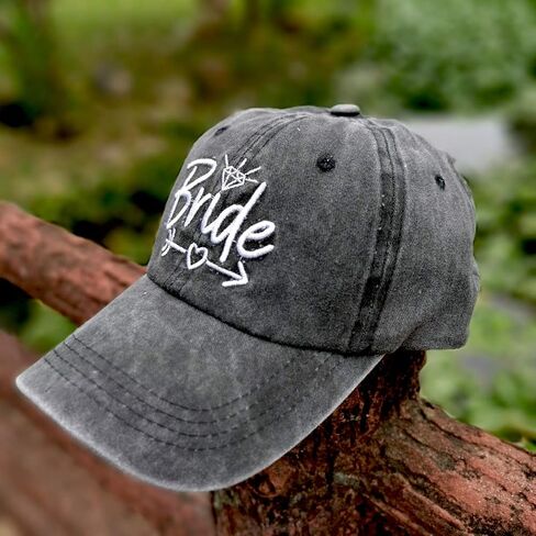 LOKIDVE Women's Bride Hat Embroidered Distressed Tribe Baseball Cap for Wedding Party in Kuwait