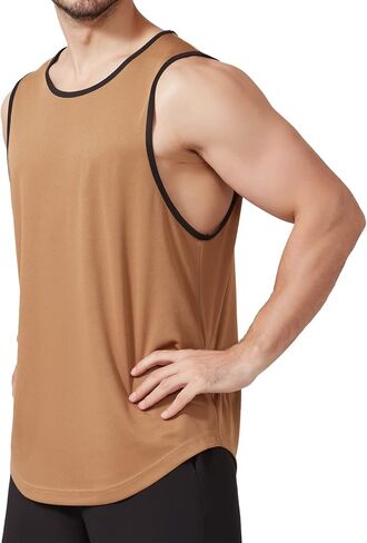 Wowcarbazole UPF 50+ رجل تجريب تانك الأعلى سريعة الجافة أكمام قمصان SPF تشغيل العضلات القمصان in Kuwait