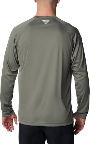 Columbia Men's Terminal Tackle Long Sleeve Shirt, Cypress/Cool Green Logo, Large in Saudi Arabia