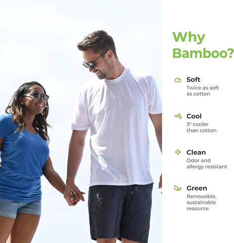 Cariloha Bamboo Crew Tee - Moisture Wicking Bamboo-Viscose Crewneck T Shirt for Men in Kuwait