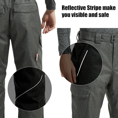 HARD LAND Men's Snow Ski Pants Waterproof Insulated Winter Windproof Snowboard Pants in Saudi Arabia
