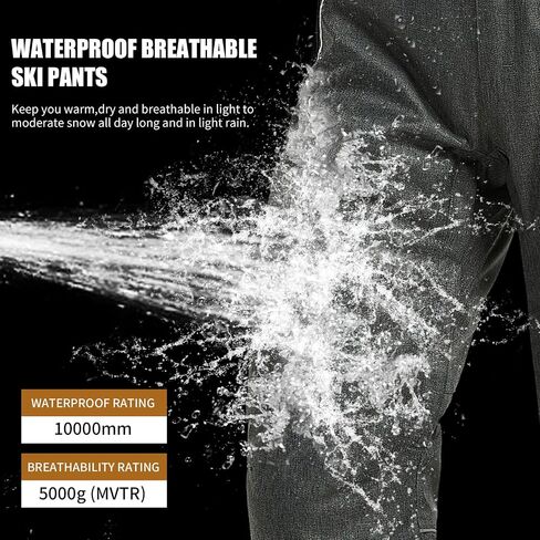 HARD LAND Men's Snow Ski Pants Waterproof Insulated Winter Windproof Snowboard Pants in Saudi Arabia