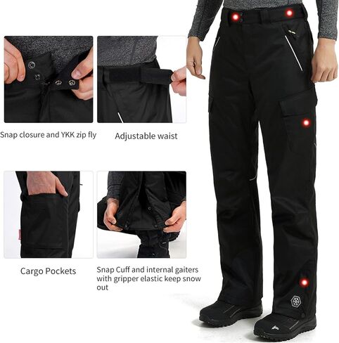 HARD LAND Men's Snow Ski Pants Waterproof Insulated Winter Windproof Snowboard Pants in Saudi Arabia