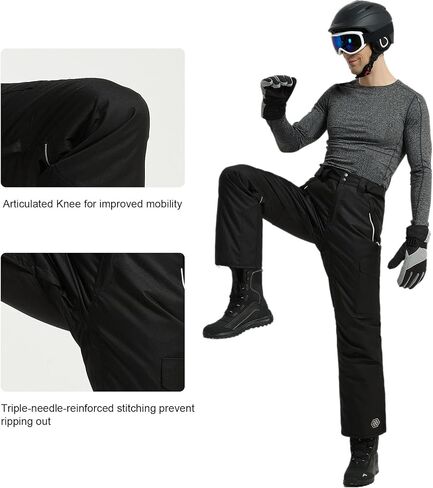 HARD LAND Men's Snow Ski Pants Waterproof Insulated Winter Windproof Snowboard Pants in Saudi Arabia