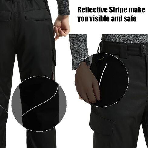 HARD LAND Men's Snow Ski Pants Waterproof Insulated Winter Windproof Snowboard Pants in Saudi Arabia
