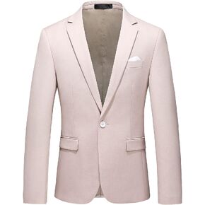 UNINUKOO Mens Suit Jacket Slim Fit Sport Coat 1 Button Notched Lapel Casual Fashion Dress Blazer for Men