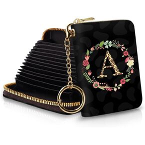 محفظة حامل بطاقات الائتمان RFID للنساء نحيفة، محفظة صغيرة للنساء صغيرة، محافظ بطاقات للنساء نحيفة، محفظة بطاقات رفيعة مع سحاب سلسلة مفاتيح رفيعة، هدايا شخصية للمعلمة والممرضة الأولية (S) in Kuwait