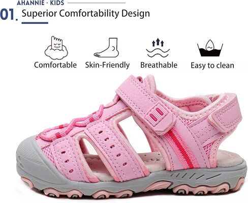 Boys Girls Outdoor Sport Sandals,Kids Closed Toe Beach Sandals, Toddler Summer Sandals in Kuwait