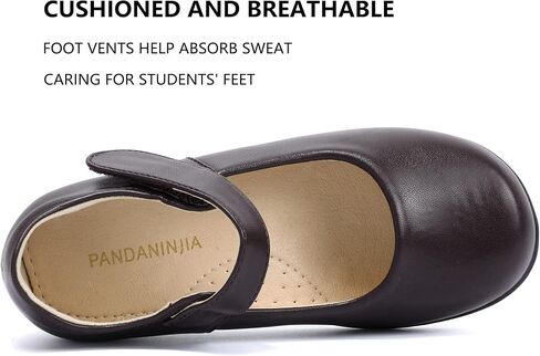 PANDANINJIA Sandy Girls Mary Jane School Uniform Shoes Dress Girls Flats for Toddler Little Kid Big Kid in Saudi Arabia