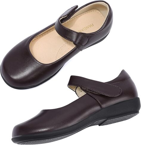 PANDANINJIA Sandy Girls Mary Jane School Uniform Shoes Dress Girls Flats for Toddler Little Kid Big Kid in Saudi Arabia