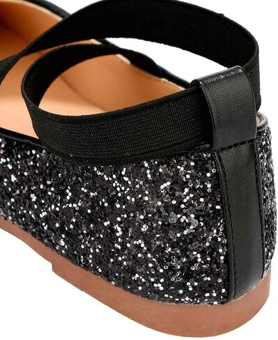 PrettyQueen Toddler Little Girls Glitter Dress Shoes Slip On Ballet Mary Jane Flats for Princess Wedding Party School in Kuwait