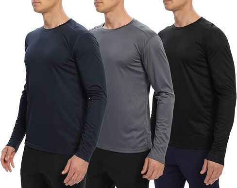 1 Pack/6 Pack Men’s Long Sleeve T Shirts,Running Sun Protection UPF 50+ Shirts Quick-Dry Workout T-Shirts in Saudi Arabia