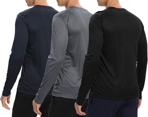 1 Pack/6 Pack Men’s Long Sleeve T Shirts,Running Sun Protection UPF 50+ Shirts Quick-Dry Workout T-Shirts in Saudi Arabia