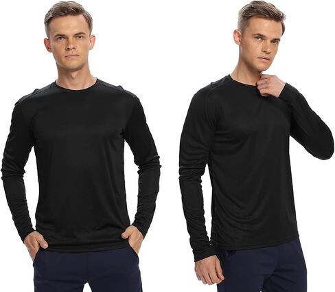 1 Pack/6 Pack Men’s Long Sleeve T Shirts,Running Sun Protection UPF 50+ Shirts Quick-Dry Workout T-Shirts in Saudi Arabia