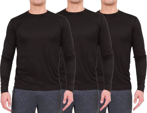 1 Pack/6 Pack Men’s Long Sleeve T Shirts,Running Sun Protection UPF 50+ Shirts Quick-Dry Workout T-Shirts in Saudi Arabia