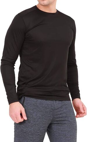 1 Pack/6 Pack Men’s Long Sleeve T Shirts,Running Sun Protection UPF 50+ Shirts Quick-Dry Workout T-Shirts in Saudi Arabia