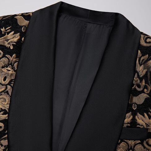 Mens Suit Jacquard Silm Fit 2-Piece Shawl Lapel Tuxedo Wedding Party Prom Suit Set in Saudi Arabia