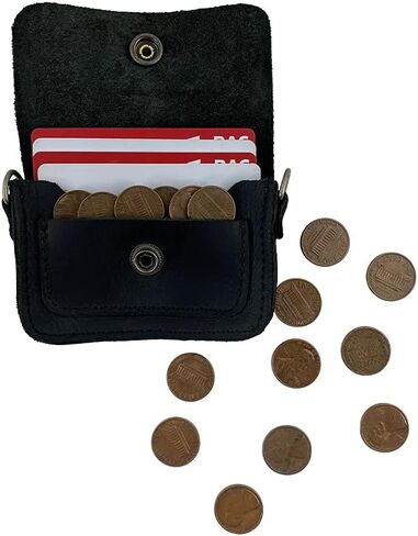 Hide & Drink, Leather Mini Briefcase Card Holder, Holds Up to 10 Cards Plus Folded Bills, Case, Cash Organizer, Accessories, Handmade (Bourbon Brown) in Kuwait