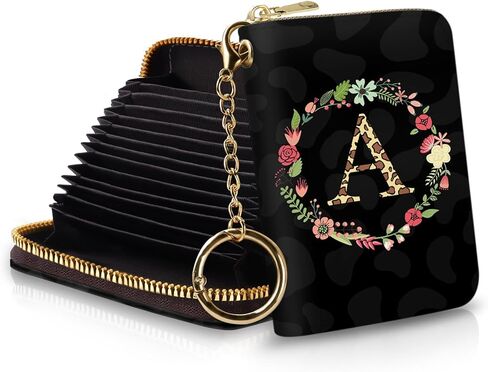 محفظة حامل بطاقات الائتمان RFID للنساء نحيفة، محفظة صغيرة للنساء صغيرة، محافظ بطاقات للنساء نحيفة، محفظة بطاقات رفيعة مع سحاب سلسلة مفاتيح رفيعة، هدايا شخصية للمعلمة والممرضة الأولية (S) in Kuwait