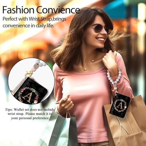 محفظة حامل بطاقات الائتمان RFID للنساء نحيفة، محفظة صغيرة للنساء صغيرة، محافظ بطاقات للنساء نحيفة، محفظة بطاقات رفيعة مع سحاب سلسلة مفاتيح رفيعة، هدايا شخصية للمعلمة والممرضة الأولية (S) in Kuwait