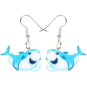 DUOWEI Novelty Great White Shark Acrylic Earrings Anime Jellyfish Turtle Dangle Jewelry Sea Animals Gifts | Double Sided Pattern in Kuwait