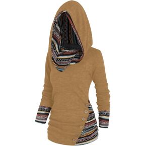 DRESSFO Womens Hoodies Long Sleeve Hooded Shirts Casual Pullover Sweatshirts 2023 Fall Hooded Tops