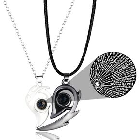 YANCHUN Couple Necklace for Him and Her I Love You Necklace 100 Languages Mother Daughter Necklace Bracelets for Women Men Mom Gift in Saudi Arabia