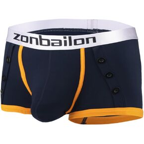 ZONBAILON Men's Boxer Briefs Bulge Pouch Ultra Comfy Short Leg Stretch Boxer Trunks Breathable