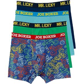 Joe Boxer Mens Boxer Briefs 4-Pack – Breathable Cotton Stretch Boxer Briefs for Men Pack of 4 - Mens Underwear