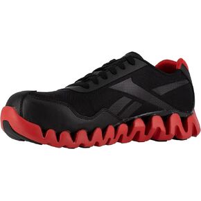 Reebok Men's Rb3016 Zig Pulse Work Safety Composite Toe Shoe Black and Red Industrial & Construction in Saudi Arabia