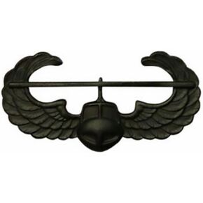 Army Badge: Air Assault - black metal