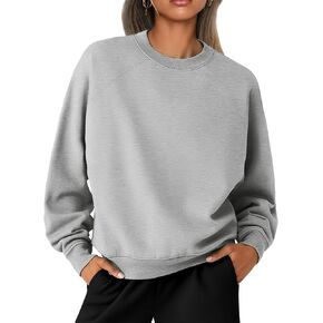 Micticsi Women's 2023 Casual Long Sleeve Sweatshirt Crew Neck Cute Pullover Relaxed Fit Tops in Kuwait