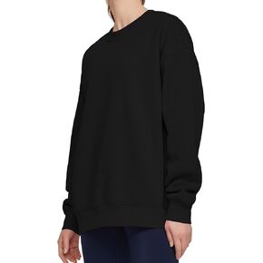 THE GYM PEOPLE Womens' Fleece Crewneck Loose fit Soft Oversized Pullover Sweatshirt in Kuwait