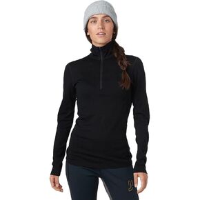 سترة نسائية من Icebreaker Merino 200 Oasis بأكمام طويلة حرارية للطقس البارد بنصف سحاب وطبقة أساسية