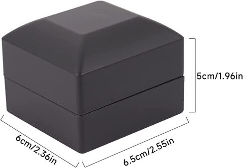 صندوق مجوهرات Gothika LED المضيئ الاحترافي للعرض الدائري - مثالي لاقتراحات الزفاف والهدايا الخاصة والمناسبات! إلقاء الضوء على حبك in Kuwait