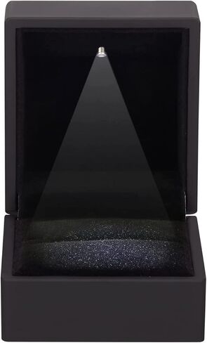 صندوق مجوهرات Gothika LED المضيئ الاحترافي للعرض الدائري - مثالي لاقتراحات الزفاف والهدايا الخاصة والمناسبات! إلقاء الضوء على حبك in Kuwait