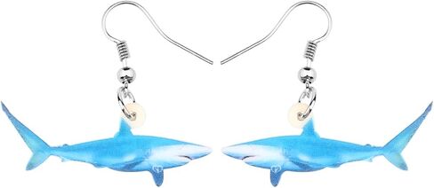 DUOWEI الجدة القرش الأبيض الكبير الاكريليك الأقراط أنيمي قنديل البحر السلاحف استرخى مجوهرات حيوانات البحر الهدايا | نمط مزدوج الجوانب in Kuwait