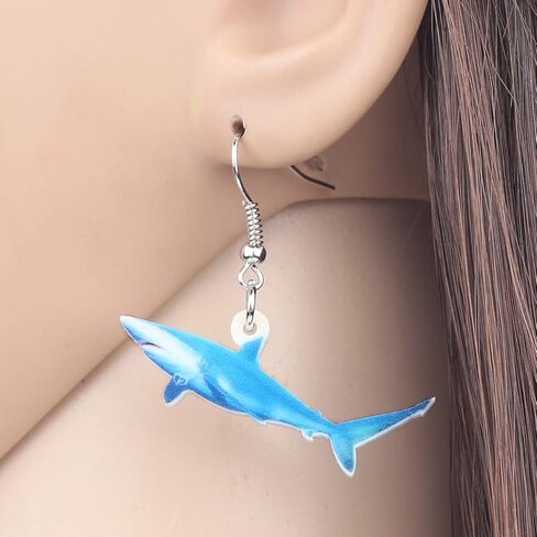 DUOWEI الجدة القرش الأبيض الكبير الاكريليك الأقراط أنيمي قنديل البحر السلاحف استرخى مجوهرات حيوانات البحر الهدايا | نمط مزدوج الجوانب in Kuwait