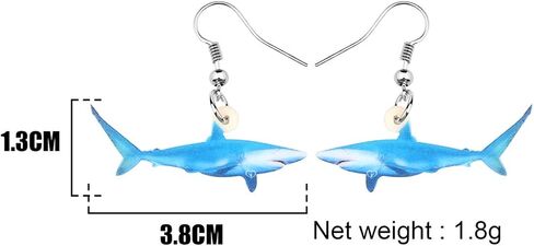 DUOWEI الجدة القرش الأبيض الكبير الاكريليك الأقراط أنيمي قنديل البحر السلاحف استرخى مجوهرات حيوانات البحر الهدايا | نمط مزدوج الجوانب in Kuwait